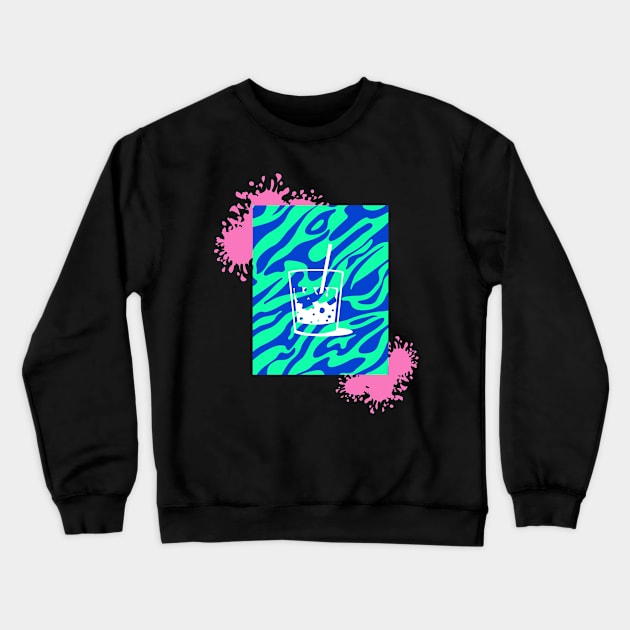 Negroni Zebra Print Crewneck Sweatshirt by Digital Canvas Ltd